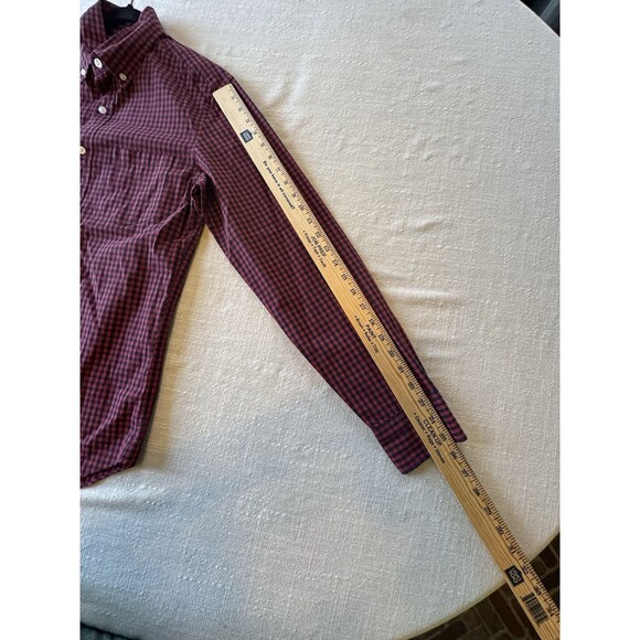 J Crew Shirt Mens S Red Blue Check Slim Flex Wash Button Down Long Sleeves NWT - Picture 11 of 12